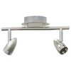 vidaXL Deckenstrahler mit Strahlern Nickel 27 x 10 x 12 cm Metall