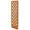 vidaXL Eck-Rankgitter Orange 50x50x145 cm Massivholz Tanne