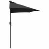 vidaXL Garten-Sonnenschirm Schwarz 294 x 150 x 223 cm