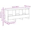 vidaXL Magazinregal Ger&auml;ucherte Eiche 102 x 30 x 45 cm