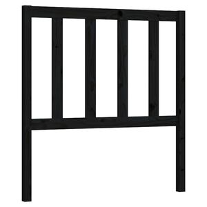 vidaXL Kopfteil Schwarz 81x4x100 cm Massivholz Kiefer