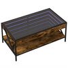 vidaXL Couchtisch mit Infinity-LED R&auml;uchereiche 90x50x38 cm