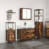 vidaXL Badezimmerm&ouml;bel-Set 3 pcs Ger&auml;ucherte Eiche Holzwerkstoff