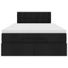 vidaXL Ottoman-Bett mit Matratze Schwarz 120x190 cm Stoff