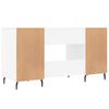vidaXL Schreibtisch Wei&szlig; 140x50x75 cm Holzwerkstoff