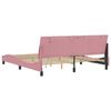 vidaXL Bettgestell mit LED ohne Matratze "Hanko" Rosa 180x200 cm Samt