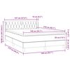 vidaXL Boxspringbett mit Matratze Dunkelgrau 140x210 cm Samt