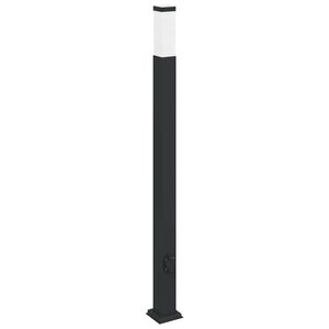 vidaXL Pollerleuchte mit Auslass 110 cm Schwarz IP44