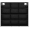 vidaXL Schuhschrank mit Regal Schwarz Eichen-Optik 77,5 x 30 x 67 cm