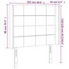 vidaXL LED Kopfteil Dunkelbraun 103x16x118/128 cm Stoff