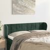 vidaXL Kopfteil mit Ohren Dunkelgr&uuml;n 147x23x78/88 cm Samt