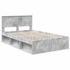 vidaXL Bettrahmen mit Kopfteil Beton 120 x 190 cm Massives Kiefernholz