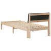 vidaXL Bettgestell Braun und Schwarz 80 x 200 cm Massivholz Kiefer