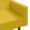 vidaXL Schlafsofa 2-Sitzer mit 2 Kissen Gelb Samt