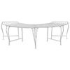 vidaXL Baumbank 4-Sitzanzahl 160 x 80 x 44 cm Stahl Antik Wei&szlig;