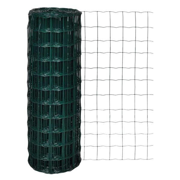 vidaXL Eurozaun Stahl 10 x 1,7 m Gr&uuml;n