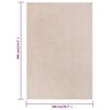 vidaXL Teppich Kurzflor 200x290 cm Dunkelbeige