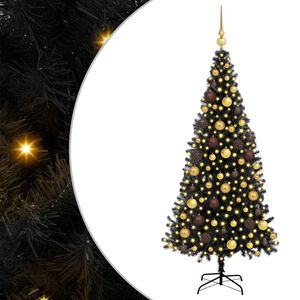 vidaXL Weihnachtsbaum Schwarz 180 cm PVC