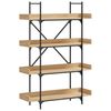 vidaXL B&uuml;cherregal 4 B&ouml;den Sonoma-Eiche 100x33x145,5 cm Holzwerkstoff