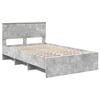 vidaXL Bettrahmen mit Kopfteil Beton Grau 120 x 123 cm Holzwerkstoff