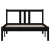 vidaXL Massivholzbett Schwarz 100x200 cm