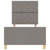 vidaXL Bettgestell mit Kopfteil Taupe 100 x 200 cm Stoff