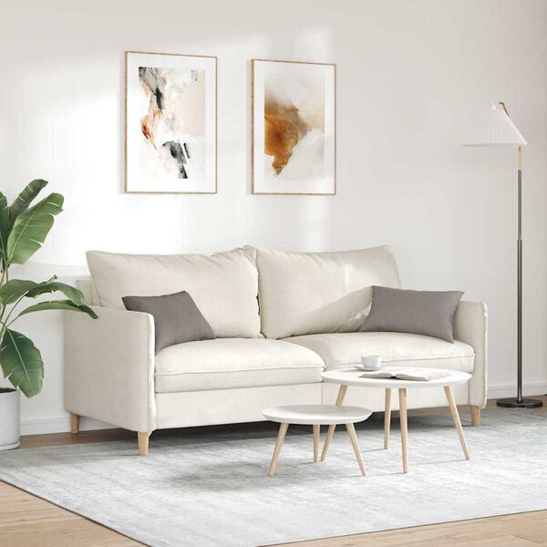 vidaXL Sofakissen 2 pcs Taupe 50 x 30 cm Stoff