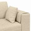 vidaXL Sofa mit Kissen Creme 250 x 77 x 76 cm Stoff