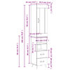 vidaXL Highboard R&auml;uchereiche 34,5x34x180 cm Holzwerkstoff