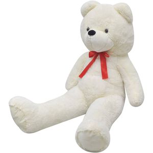 vidaXL Weicher XXL-Pl&uuml;sch-Teddyb&auml;r Wei&szlig; 135 cm