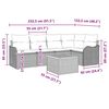 vidaXL Gartensofa-set mit Kissen 6 pcs Beige Poly-Rattan