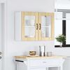 vidaXL K&uuml;chen-H&auml;ngeschrank mit Glast&uuml;r Lucca Sonoma-Eiche Holzwerkstoff