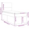 vidaXL Boxspringbett mit Matratze Blau 80x200 cm Samt