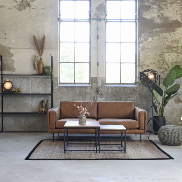 LABEL51 2-tlg. Couchtisch-Set Couple Holz/Schwarz