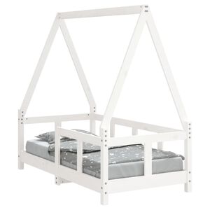 vidaXL Kinderbett Wei&szlig; 70x140 cm Massivholz Kiefer
