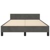 vidaXL Bettgestell ohne Matratze Dunkelgrau 120x200 cm Samt