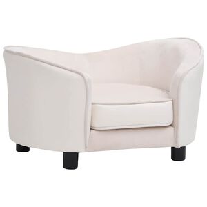 vidaXL Hundesofa Creme 69x49x40 cm Pl&uuml;sch und Kunstleder