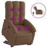 vidaXL Elektrischer Massagesessel mit Aufstehhilfe Braun Stoff