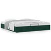 vidaXL Ottoman-Bett ohne Matratze Dunkelgr&uuml;n 200x200 cm Samt