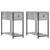 vidaXL Nachttische 2 Stk. Grau Sonoma 30x60x60 cm Holzwerkstoff