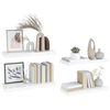 vidaXL Schweberegale 4 Stk. Hochglanz-Wei&szlig; 60x23,5x3,8 cm MDF