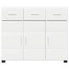 vidaXL Sideboard mit Regal Wei&szlig; 88,5 x 30,5 x 73 cm Holzwerkstoff