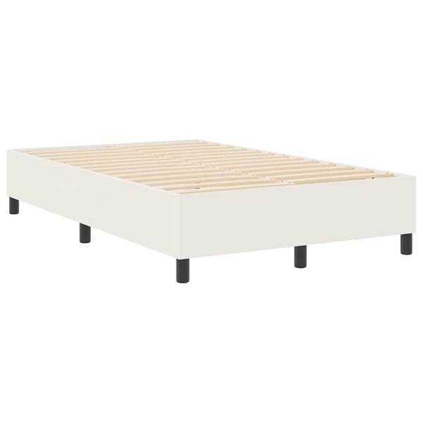 vidaXL Plattformbettgestell Creme 120 x 190 cm Stoff