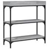 vidaXL Konsolentisch mit Ablagen Grau Sonoma 75x30x80 cm