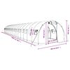 vidaXL Gew&auml;chshaus mit Stahlrahmen Gr&uuml;n 54 m&sup2; 18x3x2 m