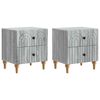 vidaXL Nachttisch 2 stk. Graues Sonoma 43 x 34,5 x 48 cm Holzwerkstoff