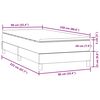 vidaXL Boxspringbett mit Matratze Dunkelgrün 90x220 cm Samt