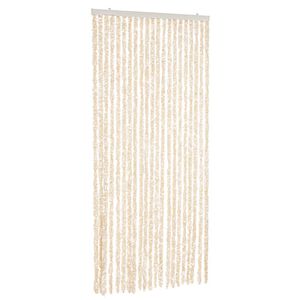 vidaXL Fliegenvorhang Beige und Wei&szlig; 90x220 cm Chenille