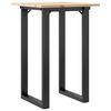 vidaXL Esstisch O-Gestell 50x50x75 cm Massivholz Kiefer und Stahl
