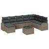 vidaXL Sofa Set 9 Stk. Grau Poly-Rattan